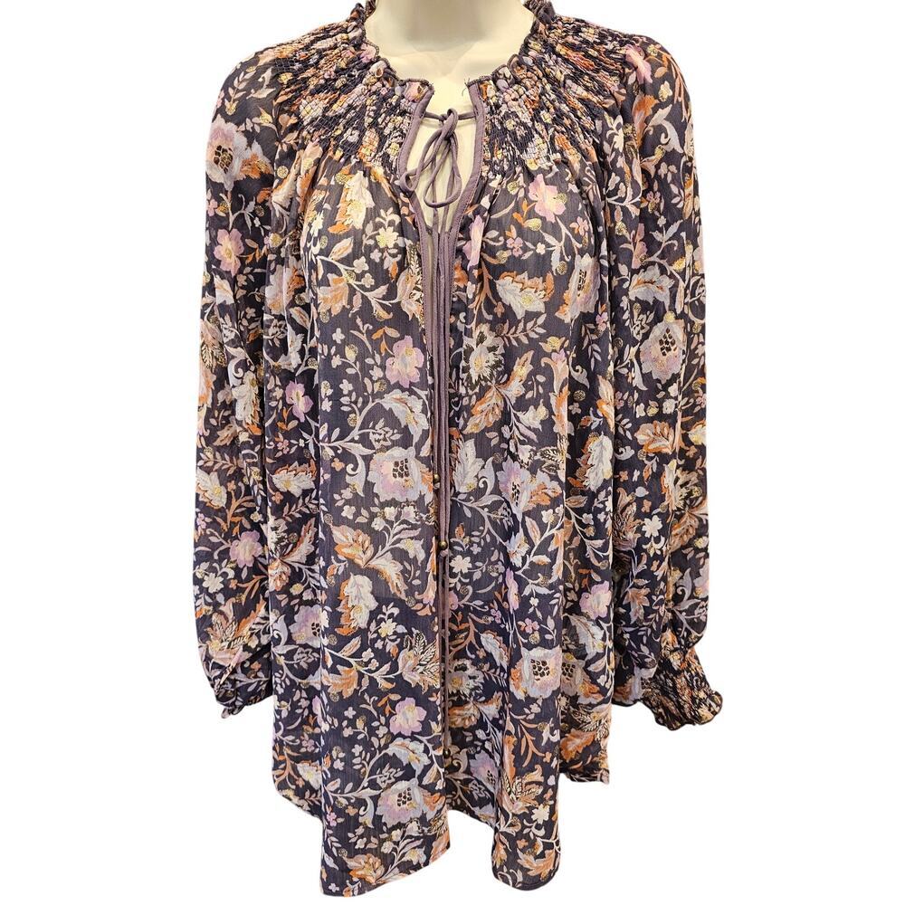 Dear John Mona Floral boho peasant cottagecore coquette NWT XL teacher top new